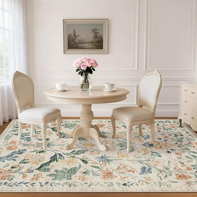 6x9 Area Rugs Washable Rug: Large Boho Living Room Rug Soft Non-Slip Low Pile - Image 8