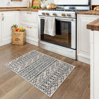 KUTA Moroccan Rugs for Entryway, 2x3 Light Brown Black Entrance Small Area Rug - Image 2