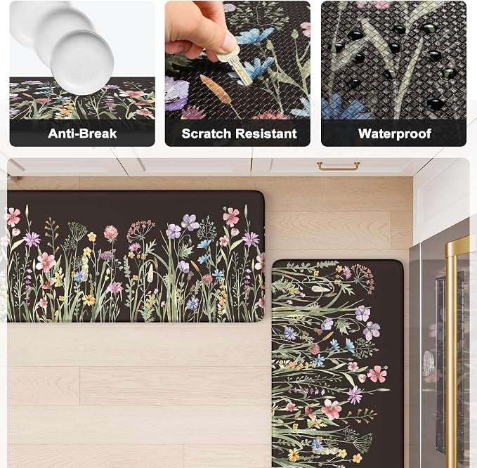 KIMODE Kitchen Mats Cushioned Anti Fatigue, Padded Kitchen Floor Mats, Non Slip - Image 6