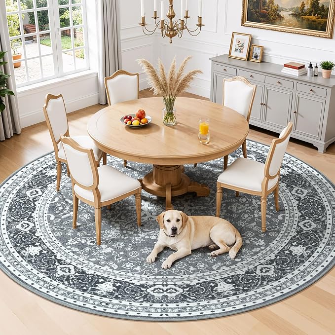 Lessymo Washable 8FT Round Area Rugs - Image 3