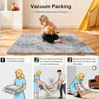 4x6 Rugs for Bedroom, Fluffy Area Rugs for Living Room, Small Fuzzy Shag Soft - Image 5