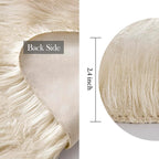 MIULEE Fluffy Rug Soft Shaggy Faux Fur Area Rug Luxury Plush Cloud Shape Carpet - Image 2