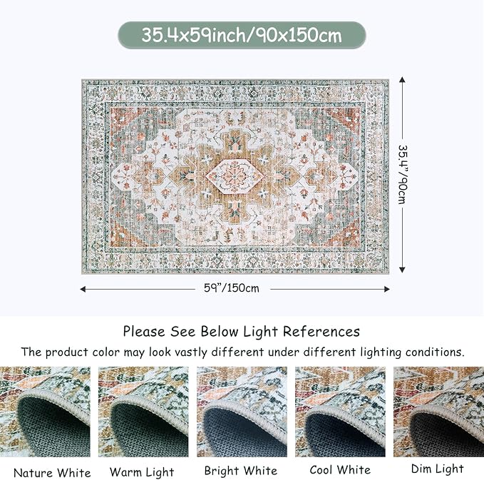 Moynesa Ultra-Thin Washable Area Rug - Image 2