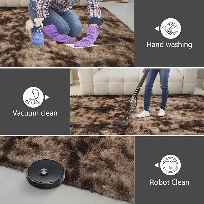 Shag Runner Rug for Bedroom Living Room 3x7 Upgrade Non-Slip Fluffy Soft - Image 5