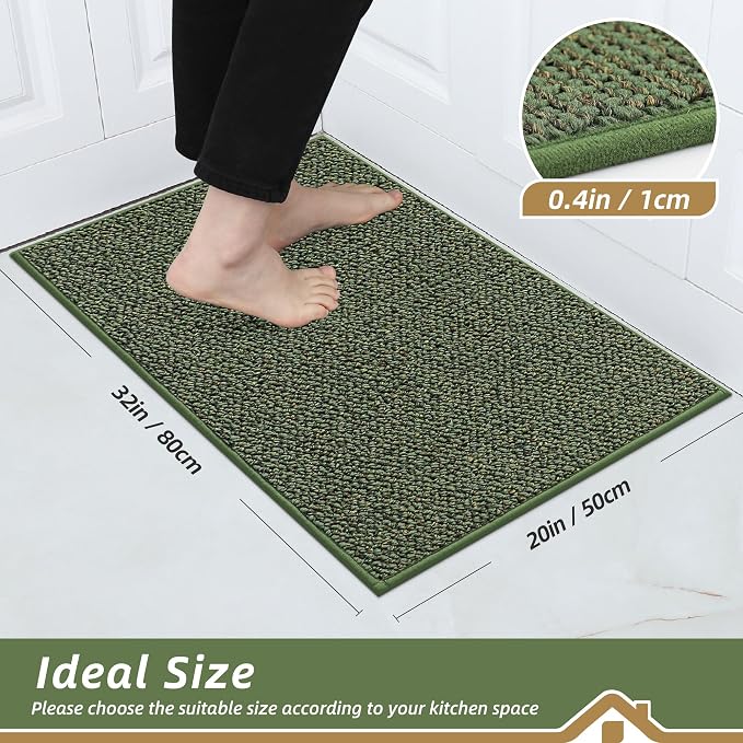 BEQHAUSE Kitchen Rugs 20"x32", Non-Slip Kitchen Mats - Image 2