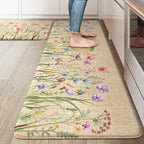 KIMODE Anti Fatigue Kitchen Mats, Farmhouse Kitchen Rugs Sets of 2, Non Slip by StayinComfortCookwithJoy