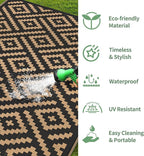 GENIMO 5'x8'Outdoor Rug Waterproof, Reversible Mats, Area Rug, Plastic Outside - Image 5