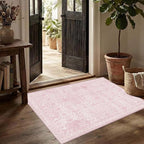 Rugxara 2x3 Entryway Rug Door Mat, Washable Boho Pink Samll Entry Rug, Non Slip by Rugxara