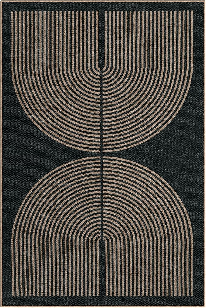 Lahome Modern Rainbow Easy Jute 4x6 Rug, Outdoor Patio Rug - Image 8
