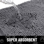 Smiry Dog Door Mat for Muddy Paws, Absorbent Dirt Trapper Non Slip Quick Dry - Image 5