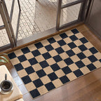 Lahome Colette Checkered Easy Jute 2x3 Rug, Small Entryway Rug Non Slip Kitchen - Image 7