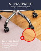 BARoyal Office Chair Mat for Hardwood Floor Under Desk Computer Rolling Chair - Image 2