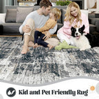 XLUEZ 10x14 Area Rugs for Living Room, Washable Modern Abstract Large Area Rug - Image 3
