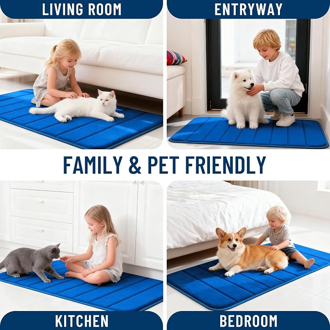 OLANLY Memory Foam Bath Mat 59x35, Super Soft Absorbent Bathroom Rugs, Quick Dry - Image 9