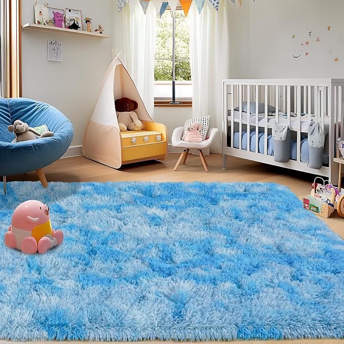 5x7 Fluffy Fuzzy Area Rug for Living Room Bedroom, Ultra Soft Rugs for Living - Image 3