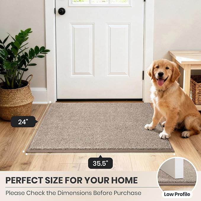 PURRUGS Dirt Trapping Door Mat 24" x 35.5", Non-Slip Machine Washable Entryway - Image 8