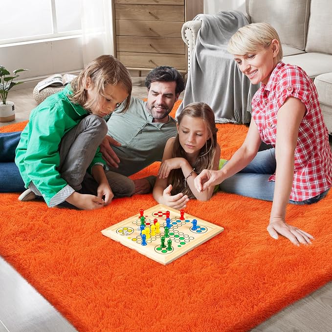 Boshengya 9X12 Large Area Rugs for Living Room Bedroom, Big Shag Rug for - Image 3
