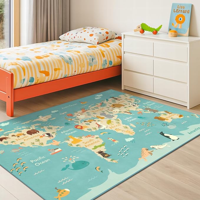 Washable 4x6 Kids Rug for Playroom – Educational Large Play Mat for Children - Image 7