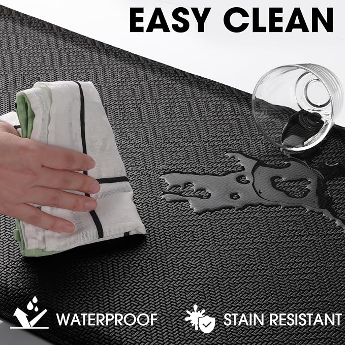 Mattitude 4/5 Inch Thick Kitchen Mat Cushioned Anti-Fatigue Floor Mat Water - Image 4