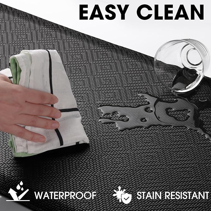 Mattitude 4/5 Inch Thick Kitchen Mat Cushioned Anti-Fatigue Floor Mat Water - Image 4