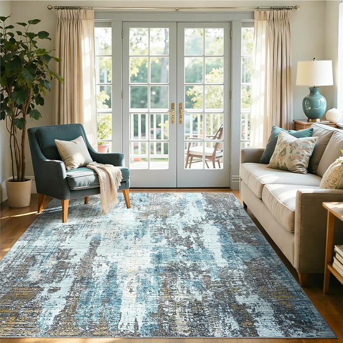 8x10 Ft Large Area Rugs for Living Room, Soft Non-Slip Washable Rugs Modern - Image 3