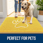 OLANLY Dog Door Mat for Muddy Paws 30x20, Paw Print Design, Absorbs Moisture - Image 6