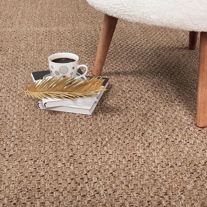 CAMILSON Easy Jute Rug 4x6, Indoor Outdoor Natural Color Farmhouse Area Rugs - Image 9