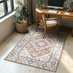 Lessymo 4 x 6 Area Rugs for Living Room- Machine Washable Area Rugs Boho Faux - Image 3