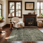 Machine Washable Throw Rugs for Entryway: Door Mat Indoor Entrance 3x5 Rug Boho - Image 4