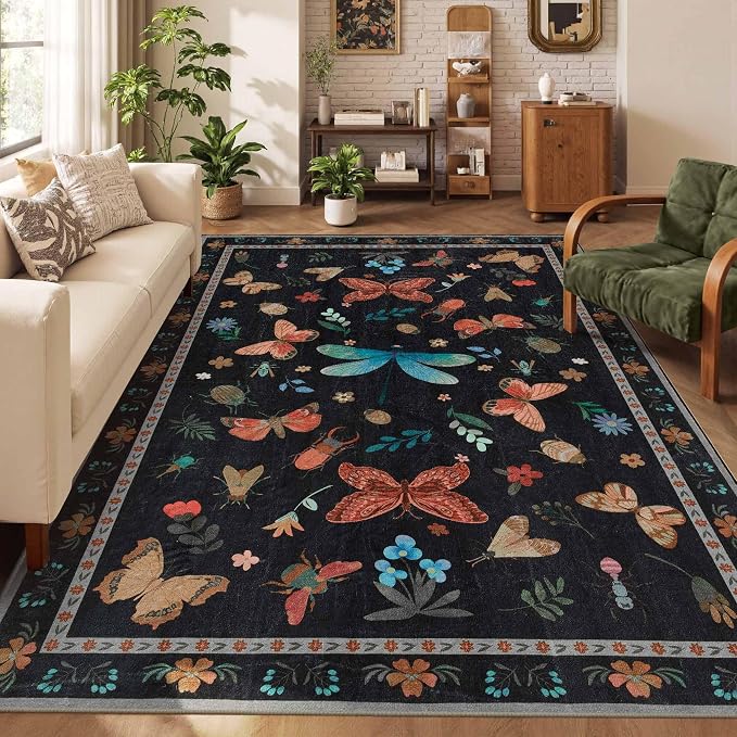 Rugxara Floral Rug for Living Room Bedroom by Rugxara