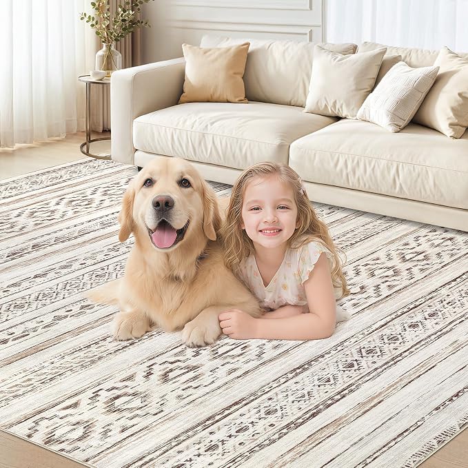 cotiled 5x8 Area Rugs Living Room Rug: Washable Boho Rugs - Image 5