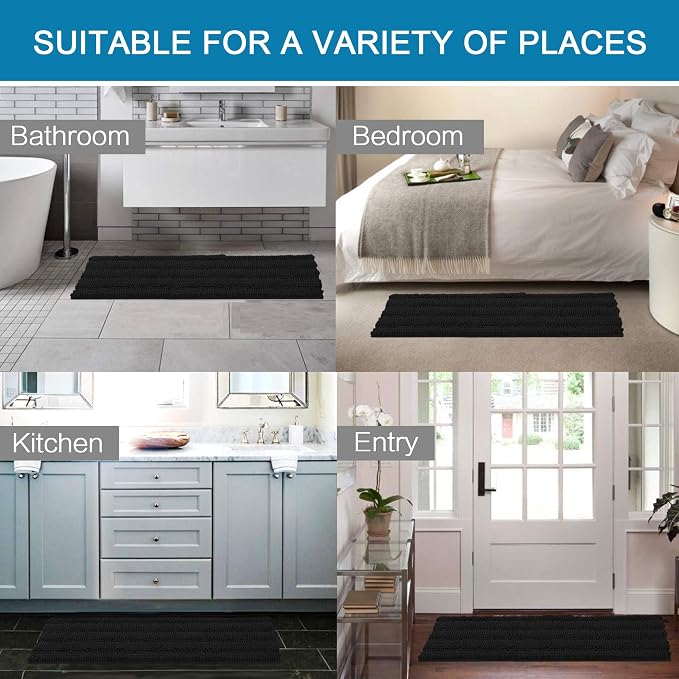 H.VERSAILTEX Bathroom Rugs Bath Mat Runner Rug Non Slip Kitchen Rug Extra Long - Image 6