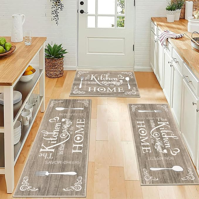 Vaukki Boho Kitchen Rug Sets 3 Pieces, Washable Kitchen Mats - Image 5