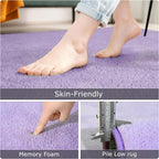 Keeko 4x6 Purple Area Rugs for Bedroom, Soft Modern Living Room Rug Indoor Non - Image 4