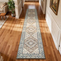 Lessymo 2 x 10 Long Runner Rug for Hallway, Washable Entryway Rugs Boho Faux by Lessymo