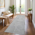 ROYHOME Modern Rug 2x6 Runners for Hallways, Abstract Kitchen Runner Rugs Non by ROYHOME