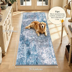 HEBE Washable Hallway Runner Rug 2'x 5' Non Slip Kitchen Rugs Runner, Low Pile - Image 2