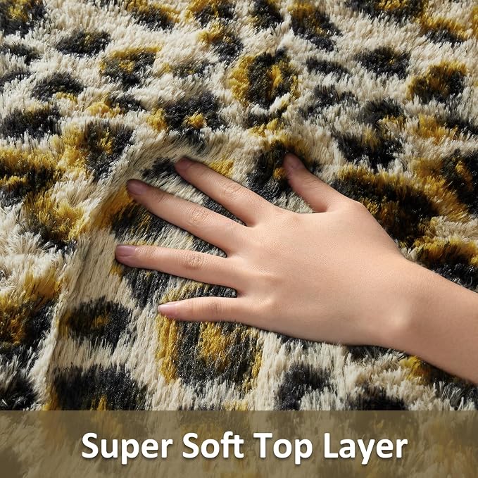 Ophanie 6x9 Leopard Rugs for Living Room Bedroom, Large Cheetah Print Rug - Image 2