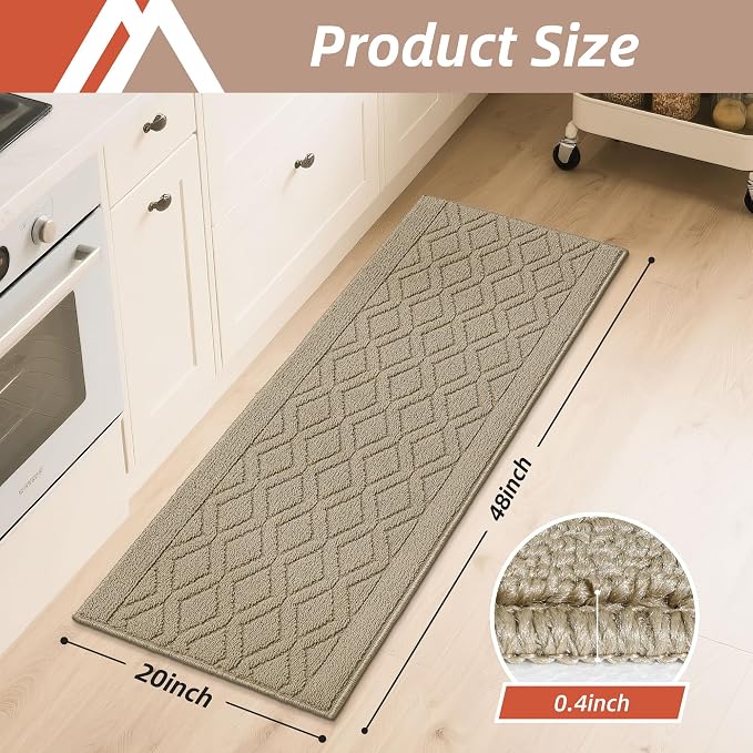 COSY HOMEER-Kitchen-Rugs-and-Mats 20"x48" Non Slip Kitchen Mats - Image 2