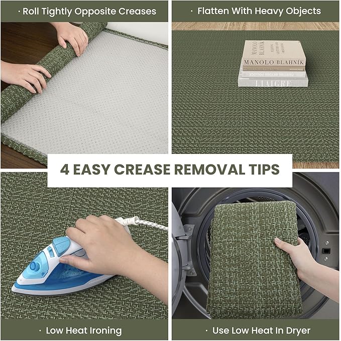 IOHOUZE Small Area Rug 2x3 Washable Woven Rugs - Image 4