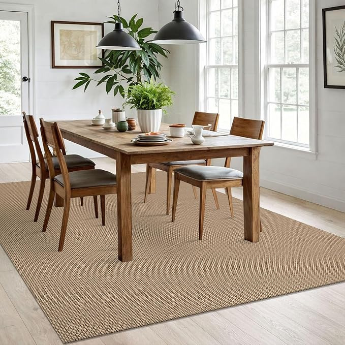 IOHOUZE Washable Area Rug 6x9 Non Slip Rubber Backed Woven Rugs - Image 7