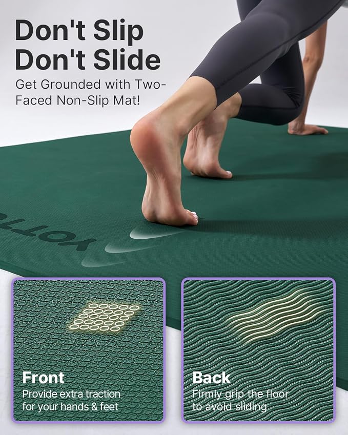 YOTTOY Large Yoga Mat, Extra Wide TPE Exercise Mat, Non-Slip Workout Mat - Image 4