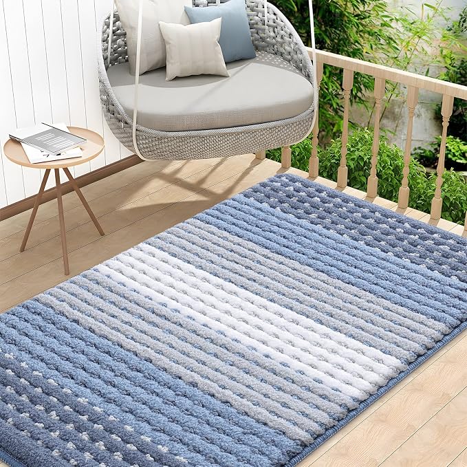Kitinjoy Indoor Outdoor Door Mat, 48x32 Non-Slip Absorbent Dirt Trapper by Kitinjoy