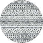 KUTA Boho Round Area Rugs 6Ft Grey Moroccan Circle Washable Rug Non-Slip - Image 8
