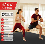 Extra Large Yoga Mat – 72"x48" or 78"x57", 1/4"–1/2" Thick Mat - Image 2