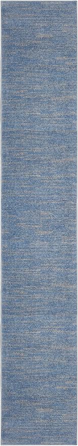 Nourison Home Nourison Essentials Blue Grey 2'2" x 18' Area Rug - Image 4