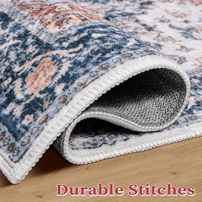 SERISSA 2x4 Boho Rugs for Entryway, Washable Non-Slip Kitchen Runner Rug - Image 7