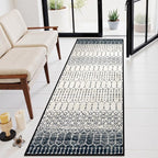 Lahome Moroccan Hallway Runner Rug, Washable Black 2x8 Rug Runner Ultra-Thin - Image 2
