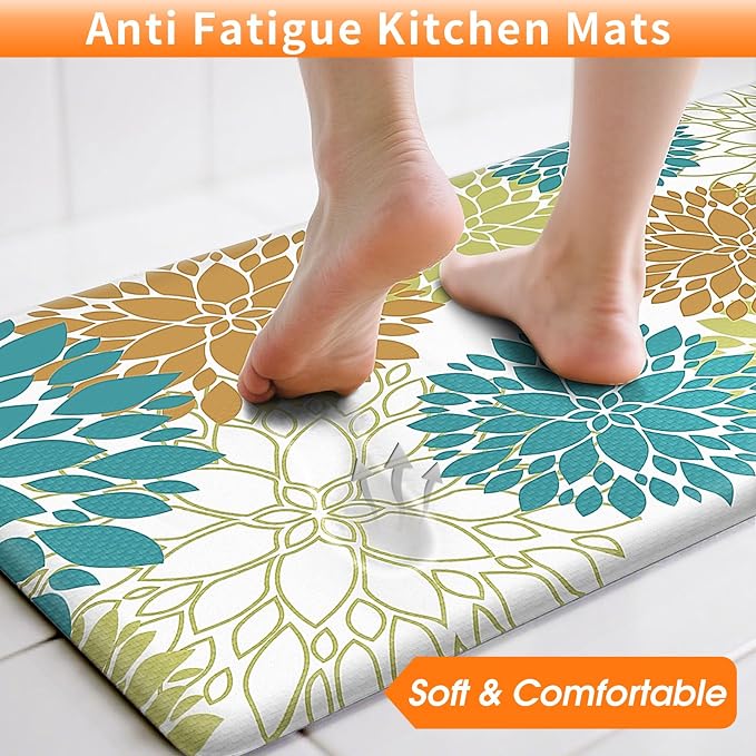 StepLively Kitchen Mats for Floor 2PCS, 0.47" Anti Fatigue Mats for Kitchen - Image 5