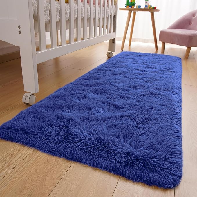 YJ.GWL Fluffy Runner Rugs for Bedroom Living Room Soft Shag Rug 2x6 Feet - Image 7
